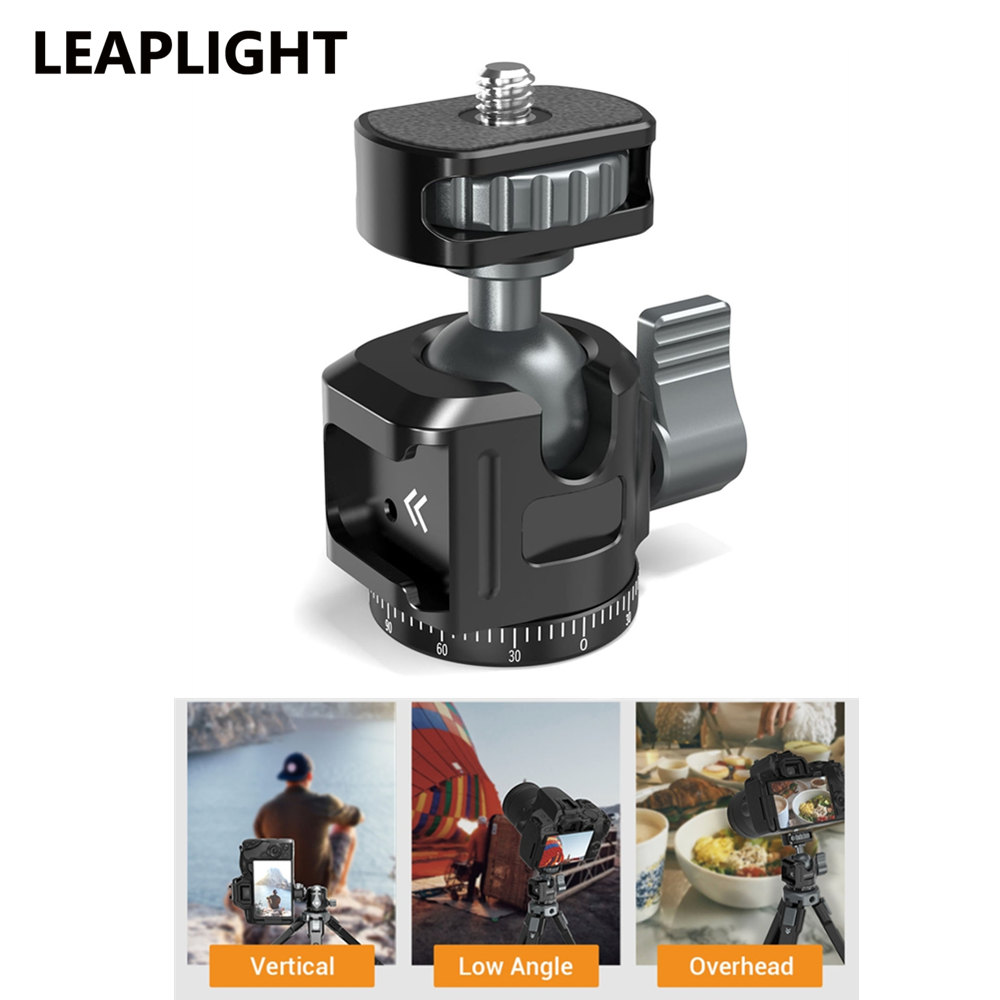 Fluid Head Tripod - LEAPLIGHT Металлическая мини-шаровая головка, вращающаяся на