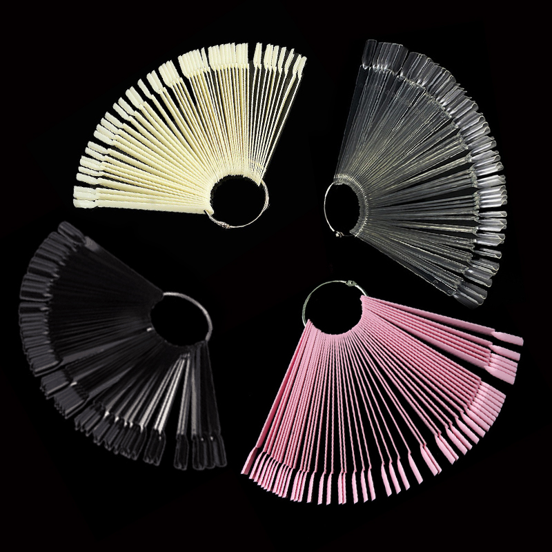 Color Checker Card - 4 цвета, 50 шт., накладные ногти,