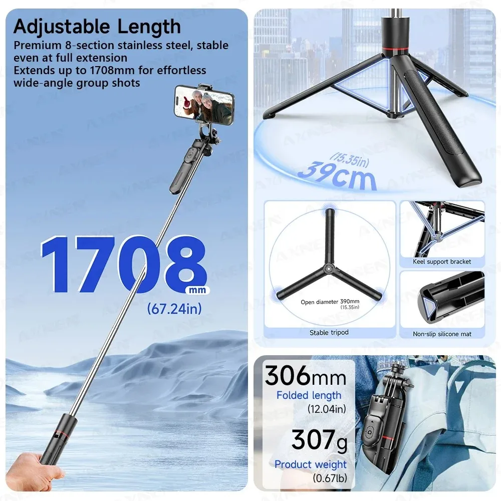 Штатив для селфи-палки F16 с 8 – обзор и цена Camera Tripod Carbon