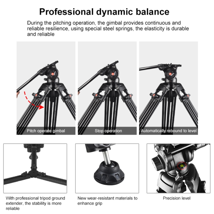 Штатив Puluz PU3047B из алюмин – обзор и цена Fluid Head Tripod