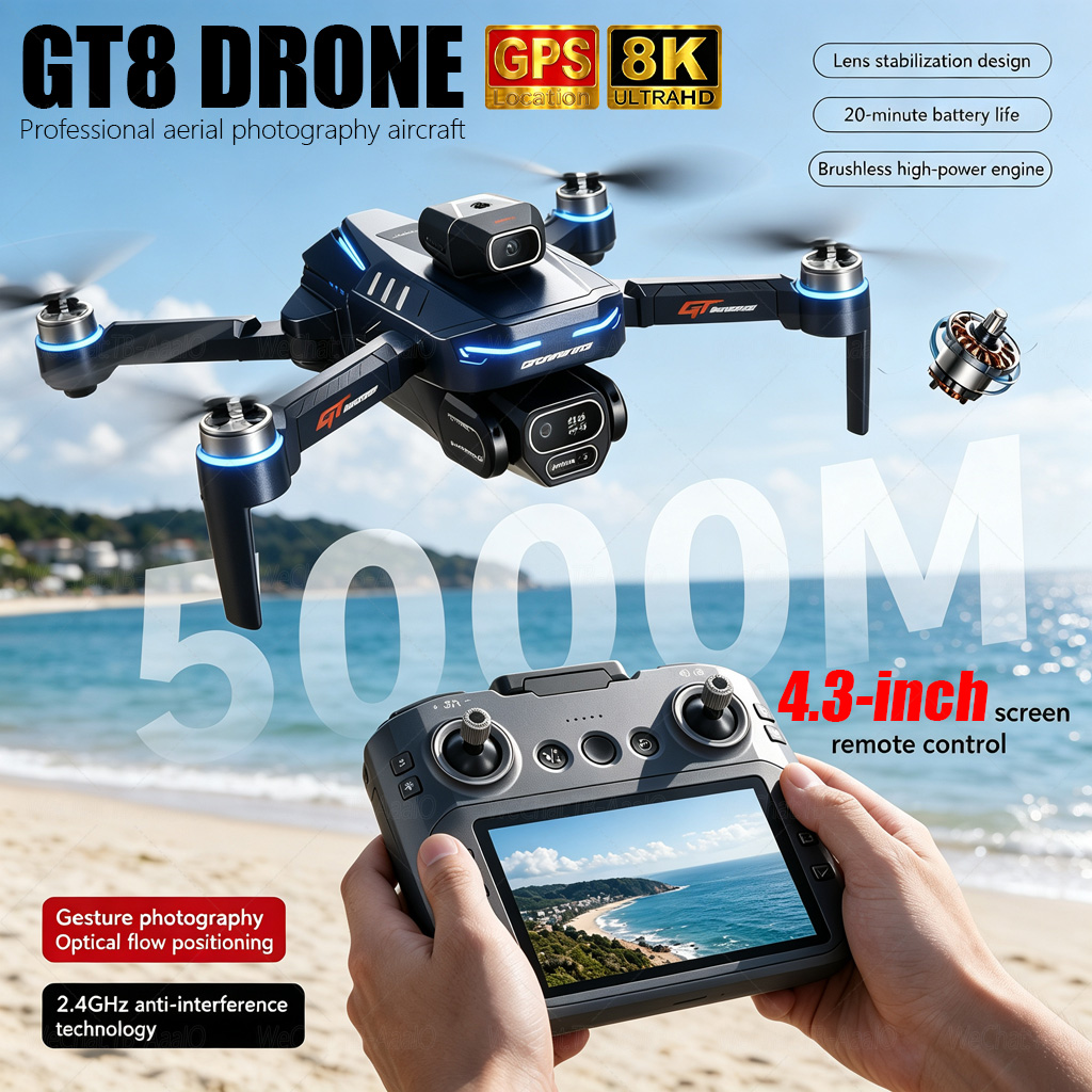 НОВЫЙ Дрон GT8 HD RC с двумя п – обзор и цена Photography Pro